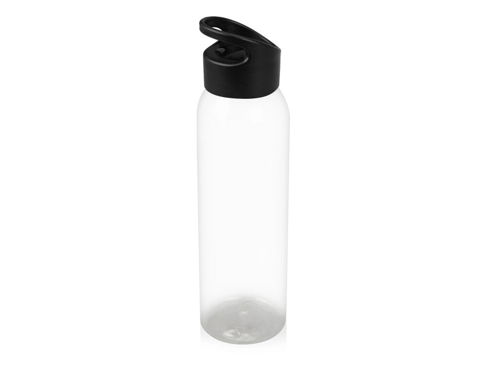 Бутылка для воды Plain 2 630 мл, прозрачный/черный от компании ТОО VEER Company Group / Одежда и сувениры с логотипом - фото 1