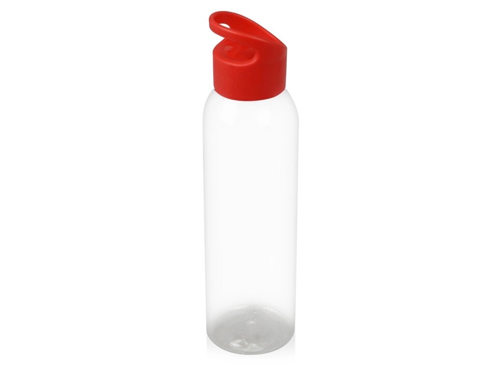 Бутылка для воды Plain 2 630 мл, прозрачный/красный от компании ТОО VEER Company Group / Одежда и сувениры с логотипом - фото 1