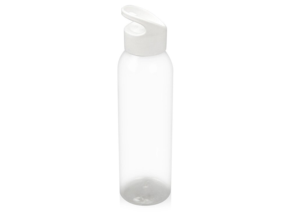 Бутылка для воды Plain 630 мл, прозрачный/белый от компании ТОО VEER Company Group / Одежда и сувениры с логотипом - фото 1
