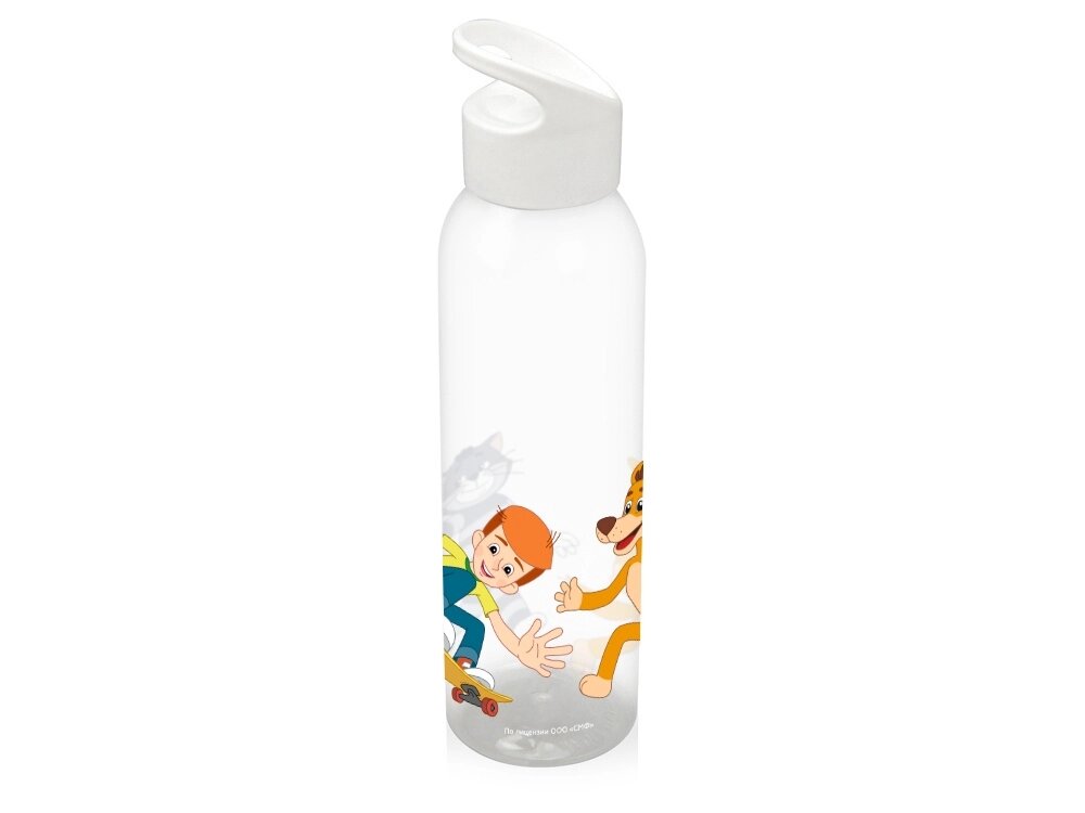 Бутылка для воды Простоквашино, прозрачный/белый от компании ТОО VEER Company Group / Одежда и сувениры с логотипом - фото 1