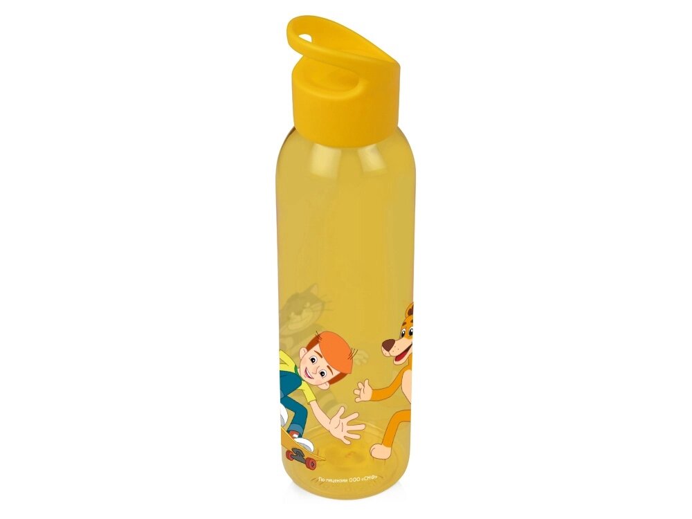 Бутылка для воды Простоквашино, желтый от компании ТОО VEER Company Group / Одежда и сувениры с логотипом - фото 1