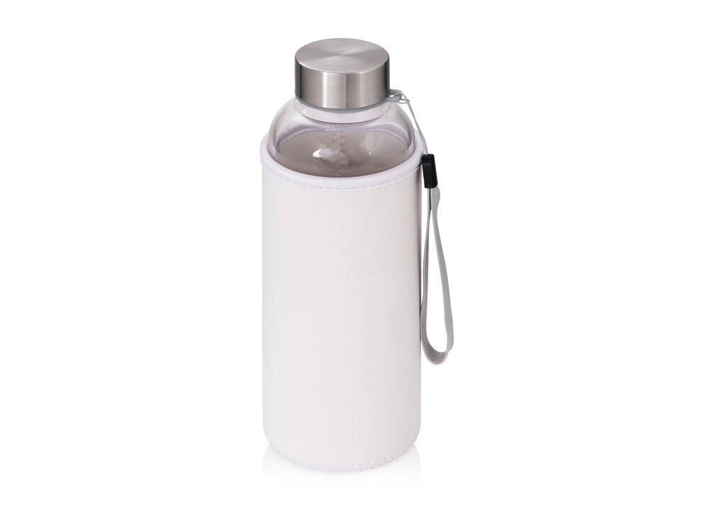 Бутылка для воды Pure c чехлом, 420 мл, белый от компании ТОО VEER Company Group / Одежда и сувениры с логотипом - фото 1