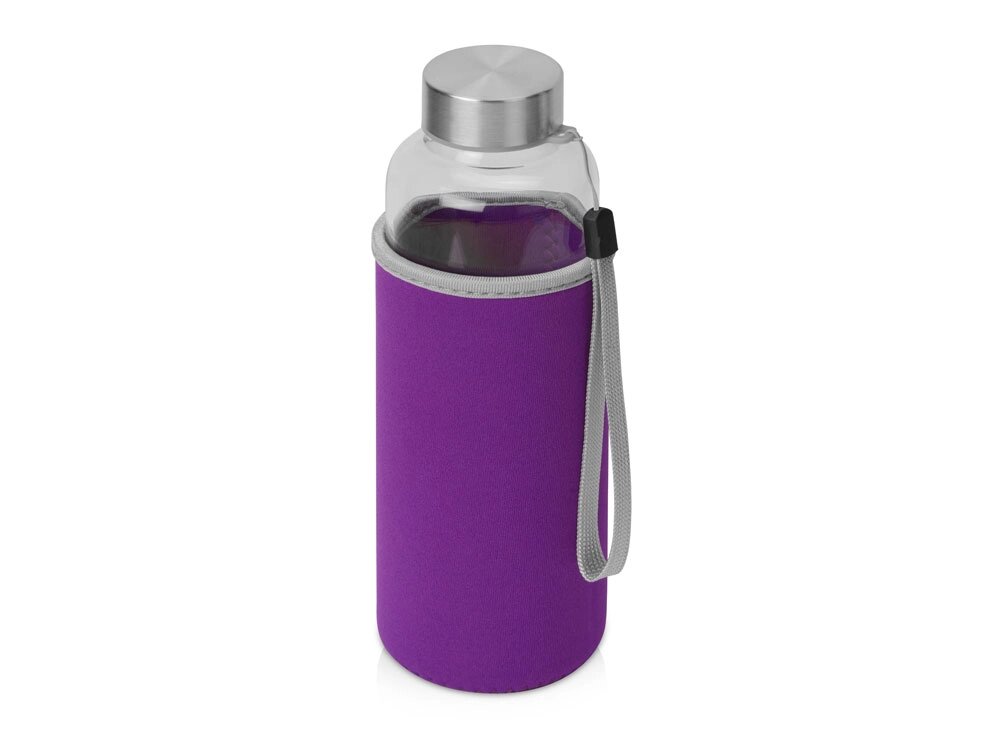 Бутылка для воды Pure c чехлом, 420 мл, фиолетовый от компании ТОО VEER Company Group / Одежда и сувениры с логотипом - фото 1