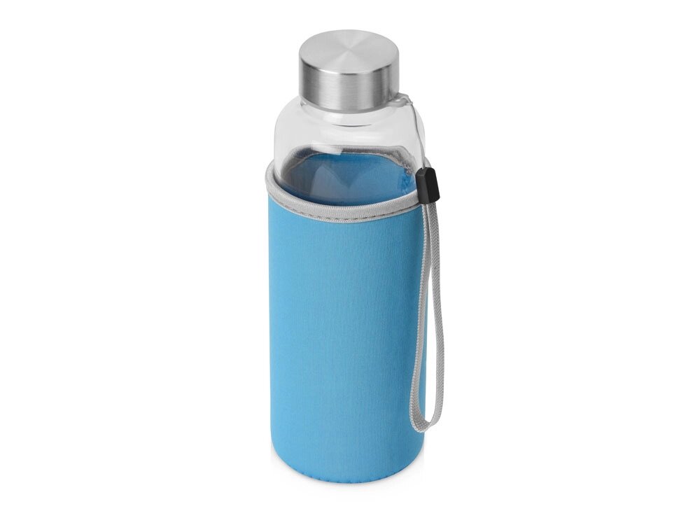 Бутылка для воды Pure c чехлом, 420 мл, голубой от компании ТОО VEER Company Group / Одежда и сувениры с логотипом - фото 1