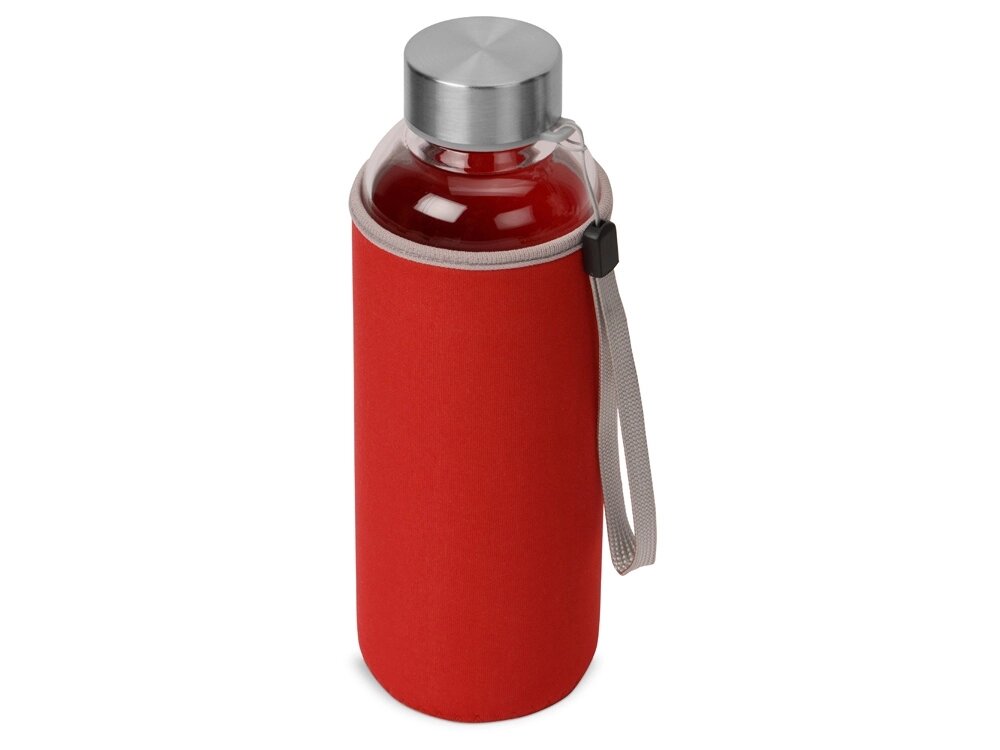 Бутылка для воды Pure c чехлом, 420 мл, красный от компании ТОО VEER Company Group / Одежда и сувениры с логотипом - фото 1