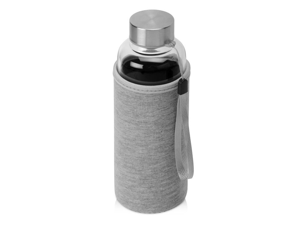 Бутылка для воды Pure c чехлом, 420 мл, серый от компании ТОО VEER Company Group / Одежда и сувениры с логотипом - фото 1