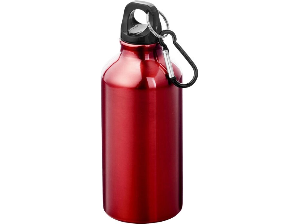 Бутылка для воды с карабином Oregon, объемом 400 мл, красный от компании ТОО VEER Company Group / Одежда и сувениры с логотипом - фото 1