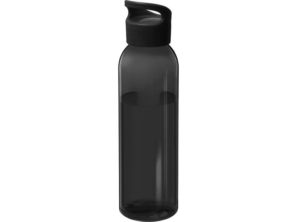 Бутылка для воды Sky из переработанной пластмассы объемом 650 мл - Черный от компании ТОО VEER Company Group / Одежда и сувениры с логотипом - фото 1