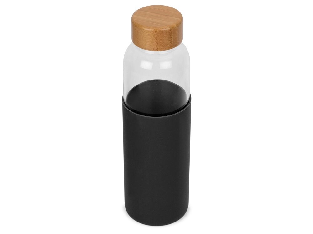 Бутылка для воды стеклянная Refine, в чехле, 550 мл, черный от компании ТОО VEER Company Group / Одежда и сувениры с логотипом - фото 1