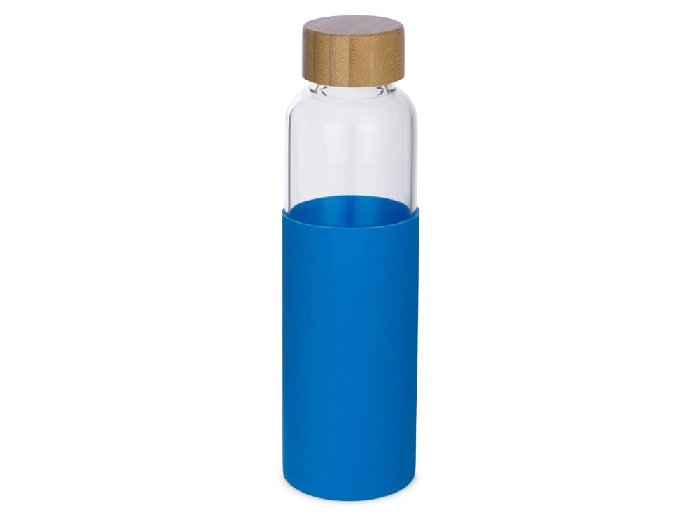 Бутылка для воды стеклянная Refine, в чехле, 550 мл, голубой от компании ТОО VEER Company Group / Одежда и сувениры с логотипом - фото 1