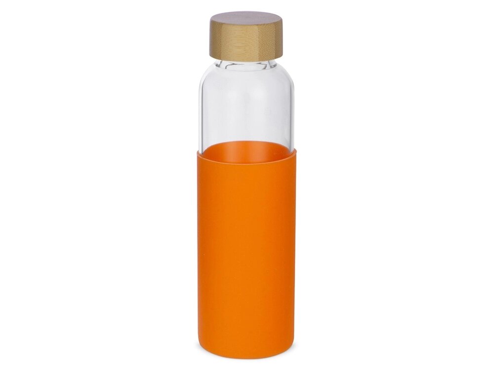 Бутылка для воды стеклянная Refine, в чехле, 550 мл, оранжевый от компании ТОО VEER Company Group / Одежда и сувениры с логотипом - фото 1
