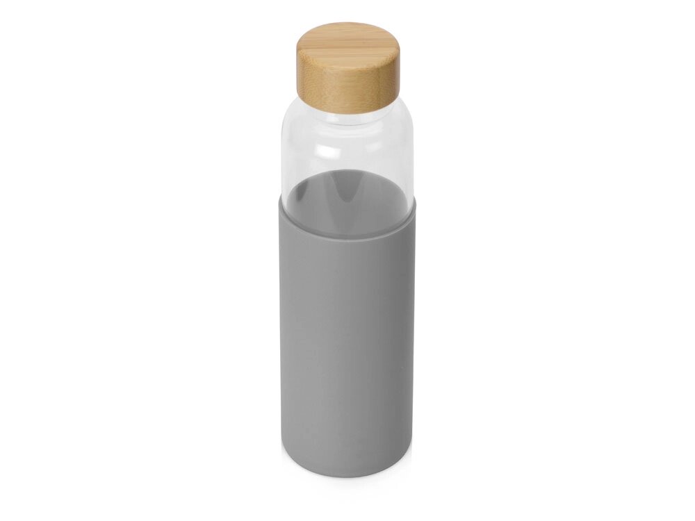 Бутылка для воды стеклянная Refine, в чехле, 550 мл, серый (P) от компании ТОО VEER Company Group / Одежда и сувениры с логотипом - фото 1