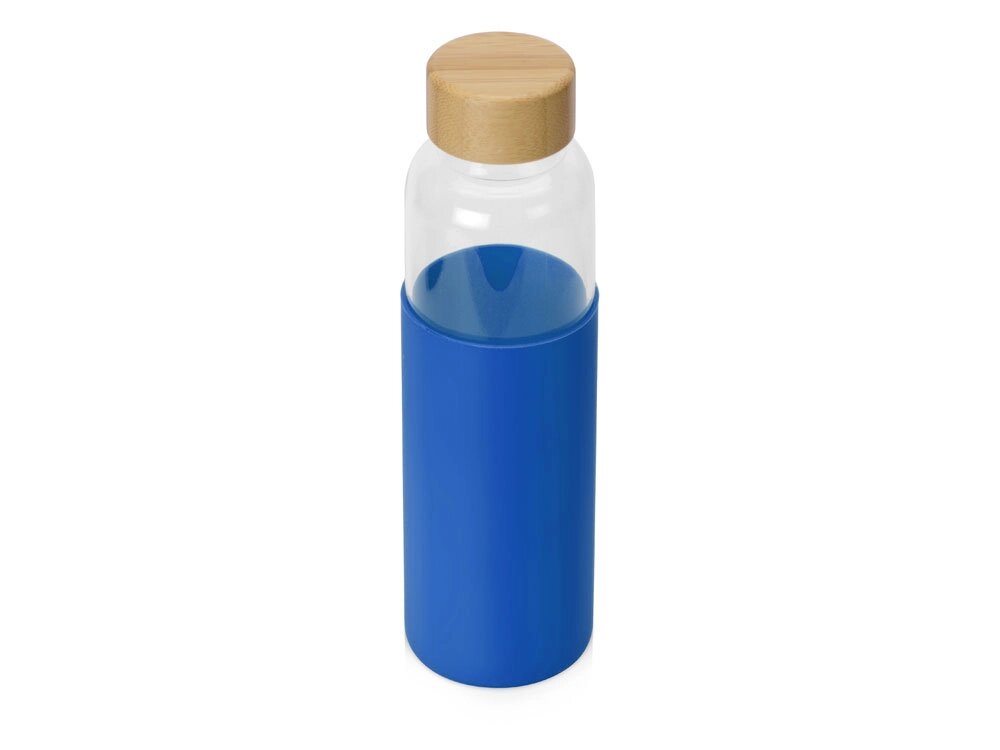 Бутылка для воды стеклянная Refine, в чехле, 550 мл, темно-синий от компании ТОО VEER Company Group / Одежда и сувениры с логотипом - фото 1