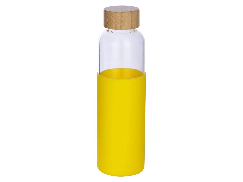 Бутылка для воды стеклянная Refine, в чехле, 550 мл, желтый от компании ТОО VEER Company Group / Одежда и сувениры с логотипом - фото 1