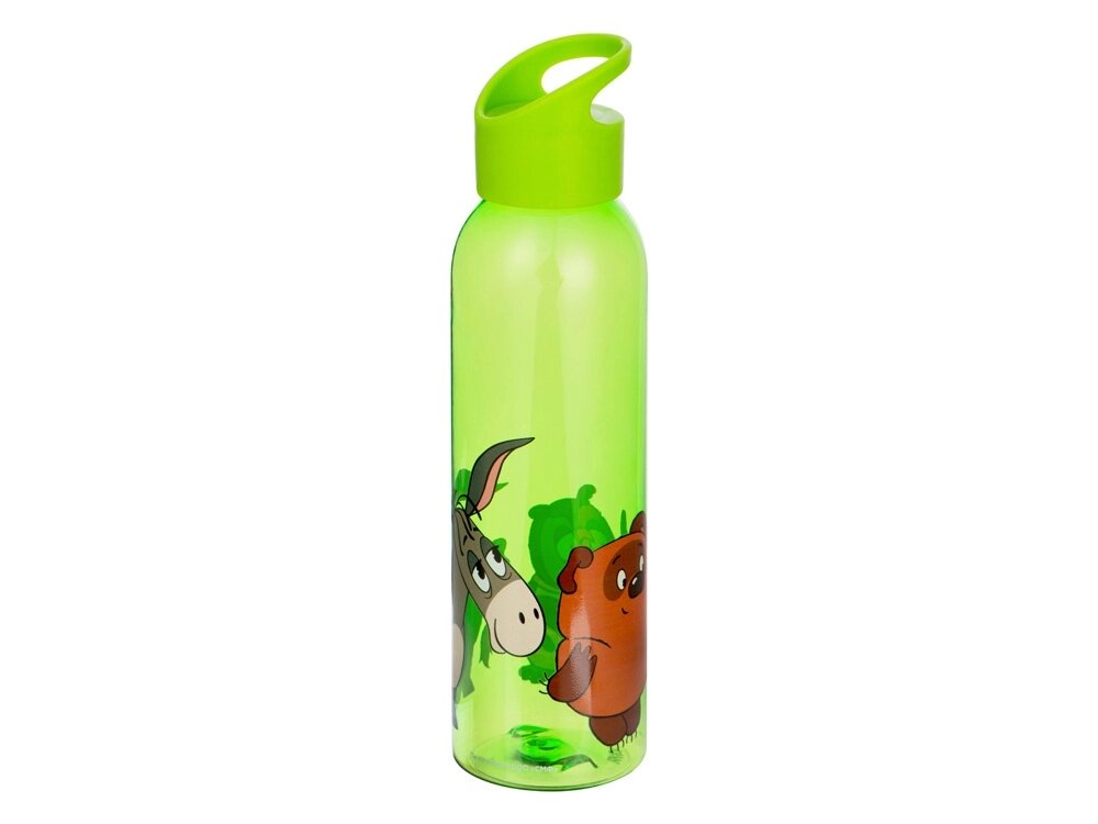 Бутылка для воды Винни-Пух, зеленое яблоко от компании ТОО VEER Company Group / Одежда и сувениры с логотипом - фото 1