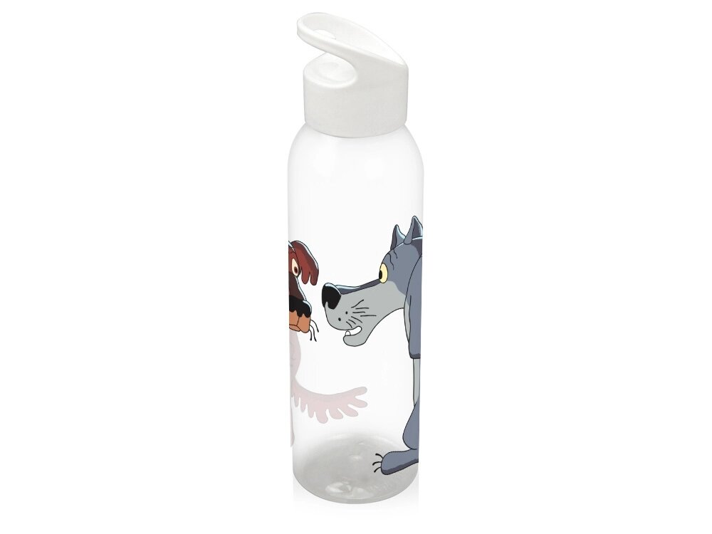 Бутылка для воды Жил-был Пес, прозрачный/белый от компании ТОО VEER Company Group / Одежда и сувениры с логотипом - фото 1