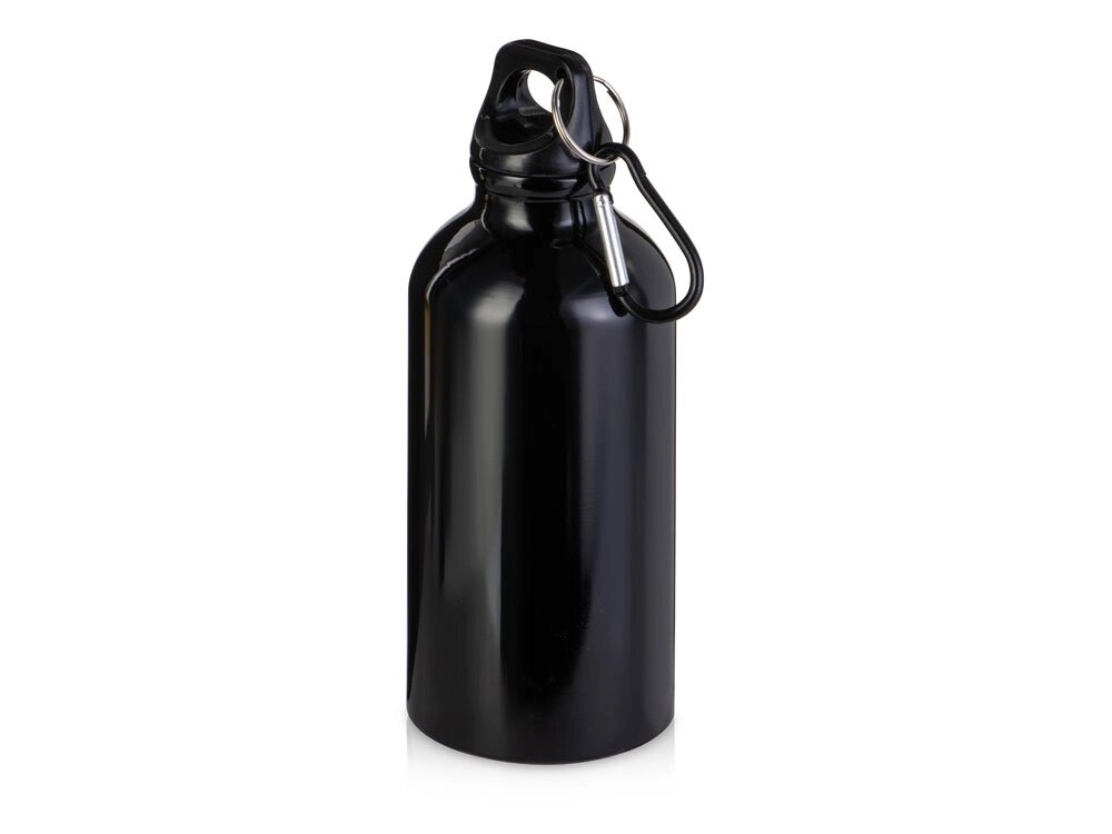 Бутылка Hip S с карабином 400мл, черный от компании ТОО VEER Company Group / Одежда и сувениры с логотипом - фото 1
