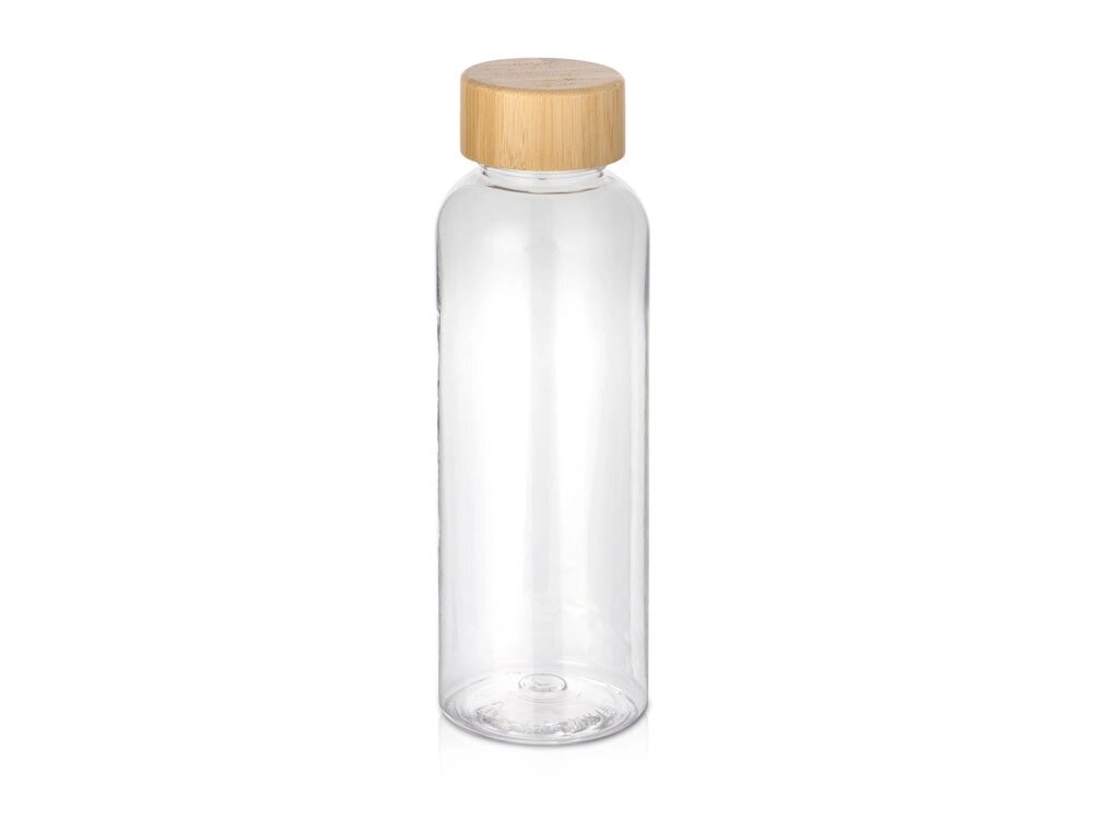 Бутылка из переработанного пластика Kato Bamboo с бамбуковой крышкой, 500 мл от компании ТОО VEER Company Group / Одежда и сувениры с логотипом - фото 1