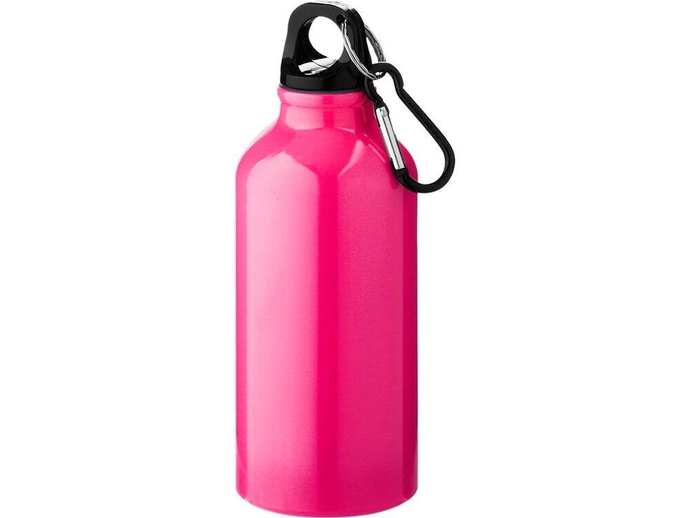 Бутылка Oregon с карабином 400мл, неоновый розовый от компании ТОО VEER Company Group / Одежда и сувениры с логотипом - фото 1