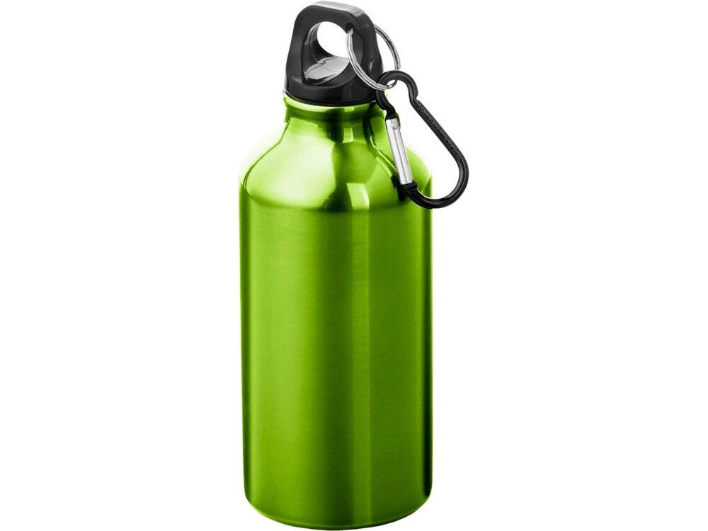 Бутылка Oregon с карабином 400мл, зеленое яблоко от компании ТОО VEER Company Group / Одежда и сувениры с логотипом - фото 1