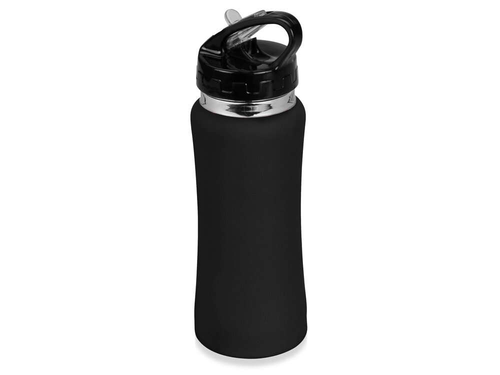 Бутылка спортивная Коста-Рика 600мл, черный от компании ТОО VEER Company Group / Одежда и сувениры с логотипом - фото 1