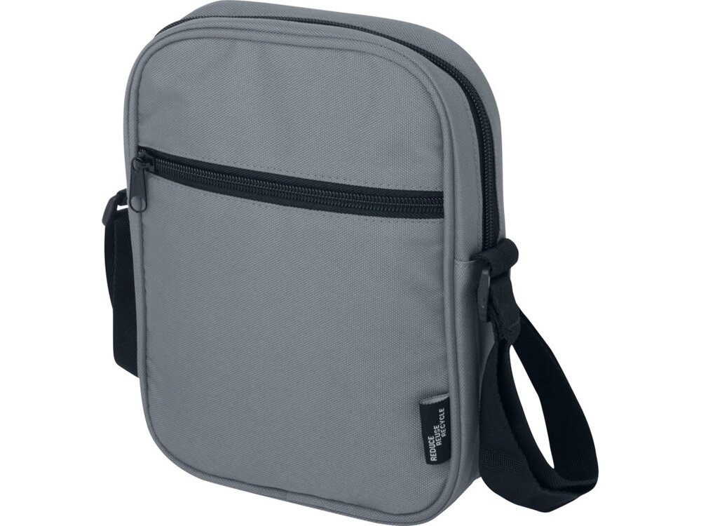Byron сумка через плечо из переработанных материалов по стандарту GRS объемом 2 л - Серый от компании ТОО VEER Company Group / Одежда и сувениры с логотипом - фото 1