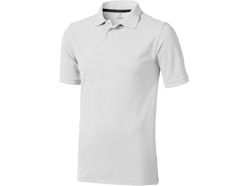 Calgary мужская футболка-поло с коротким рукавом, белый от компании ТОО VEER Company Group / Одежда и сувениры с логотипом - фото 1
