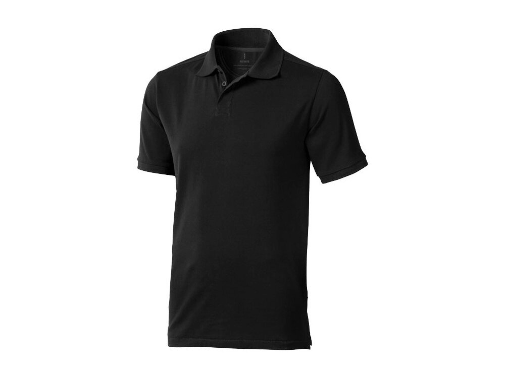 Calgary мужская футболка-поло с коротким рукавом, черный от компании ТОО VEER Company Group / Одежда и сувениры с логотипом - фото 1