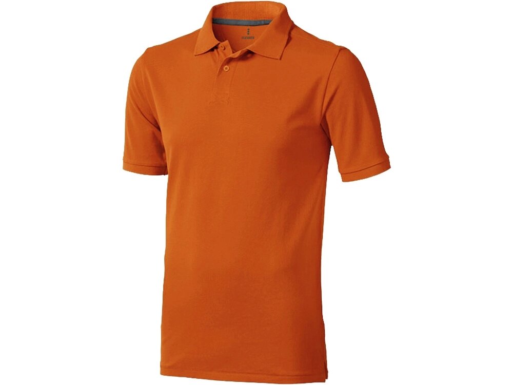 Calgary мужская футболка-поло с коротким рукавом, оранжевый от компании ТОО VEER Company Group / Одежда и сувениры с логотипом - фото 1