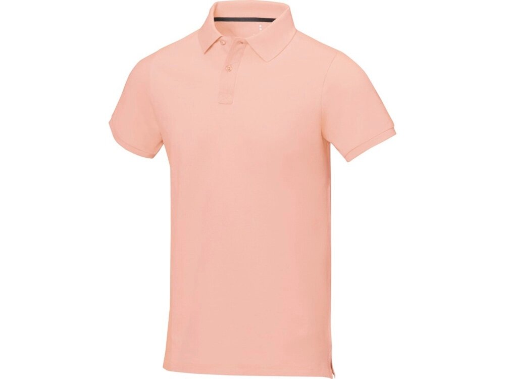 Calgary мужская футболка-поло с коротким рукавом, pale blush pink от компании ТОО VEER Company Group / Одежда и сувениры с логотипом - фото 1
