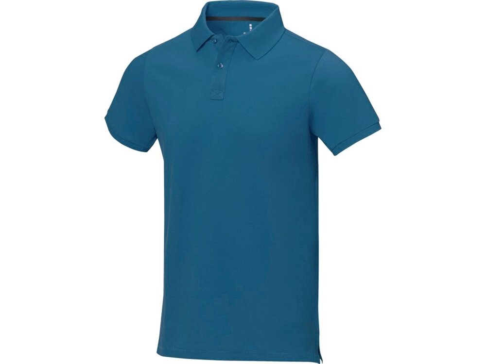 Calgary мужская футболка-поло с коротким рукавом, tech blue от компании ТОО VEER Company Group / Одежда и сувениры с логотипом - фото 1