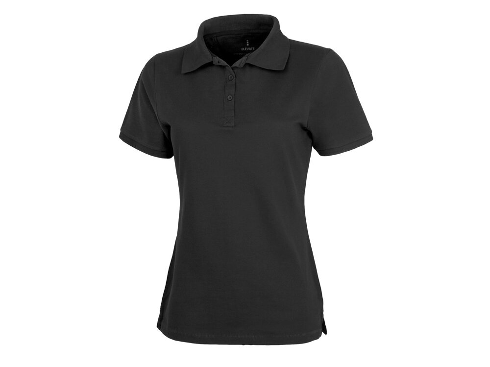 Calgary женская футболка-поло с коротким рукавом, черный от компании ТОО VEER Company Group / Одежда и сувениры с логотипом - фото 1