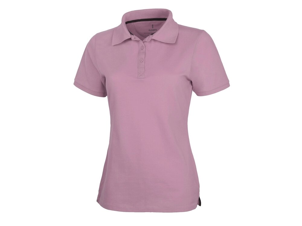 Calgary женская футболка-поло с коротким рукавом, light pink от компании ТОО VEER Company Group / Одежда и сувениры с логотипом - фото 1