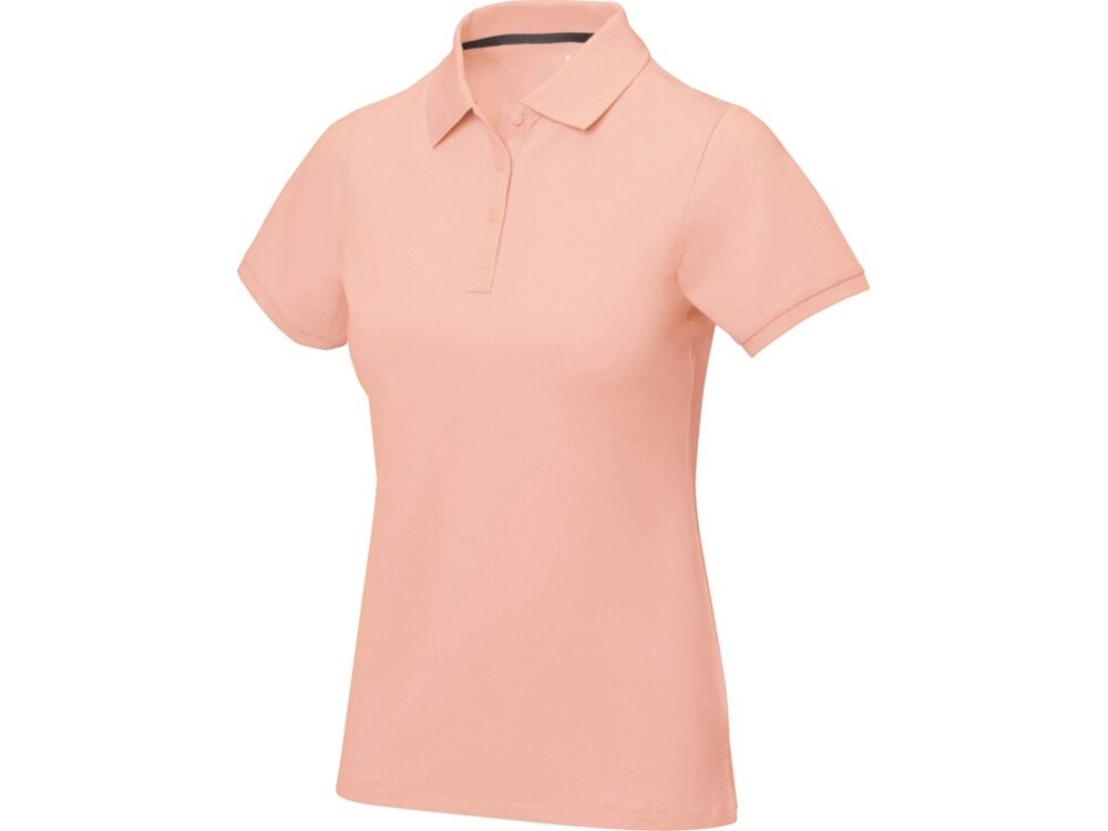 Calgary женская футболка-поло с коротким рукавом, pale blush pink от компании ТОО VEER Company Group / Одежда и сувениры с логотипом - фото 1