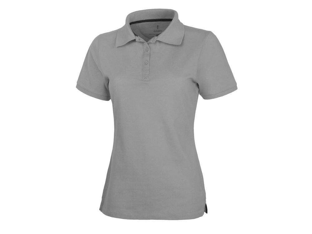 Calgary женская футболка-поло с коротким рукавом, серый меланж от компании ТОО VEER Company Group / Одежда и сувениры с логотипом - фото 1