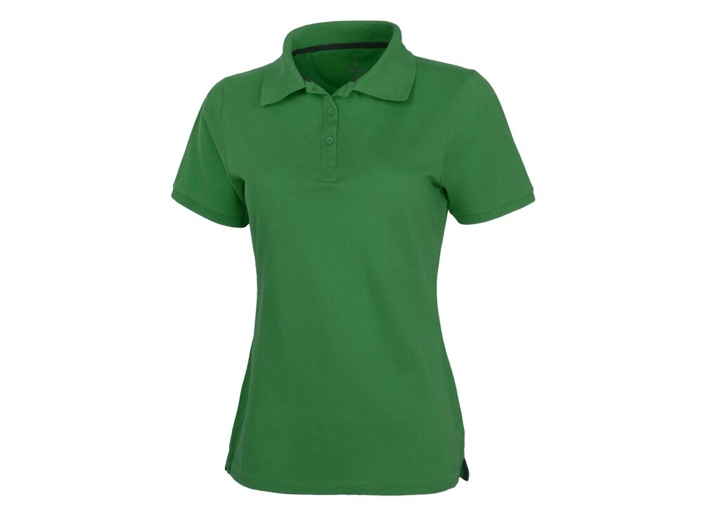 Calgary женская футболка-поло с коротким рукавом, зеленый от компании ТОО VEER Company Group / Одежда и сувениры с логотипом - фото 1