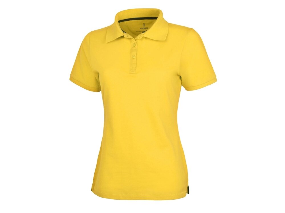 Calgary женская футболка-поло с коротким рукавом, желтый от компании ТОО VEER Company Group / Одежда и сувениры с логотипом - фото 1