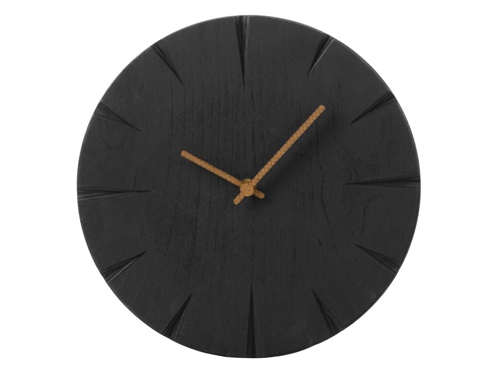 Часы деревянные Helga, 28 см, черный от компании ТОО VEER Company Group / Одежда и сувениры с логотипом - фото 1