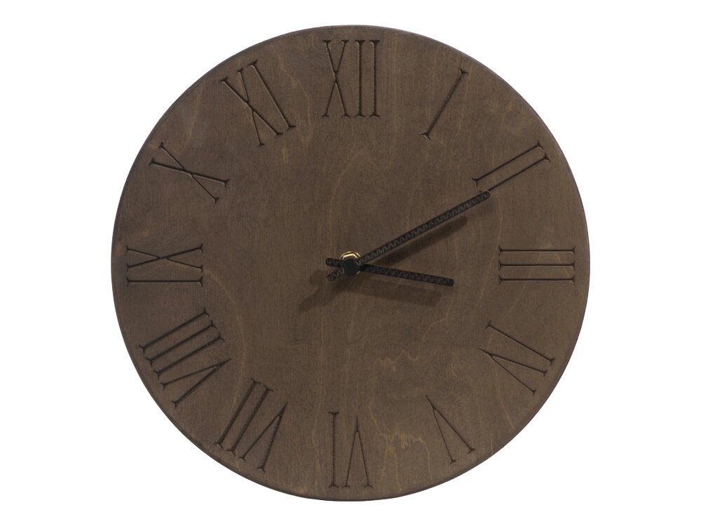 Часы деревянные Magnus, 28 см, шоколадный от компании ТОО VEER Company Group / Одежда и сувениры с логотипом - фото 1
