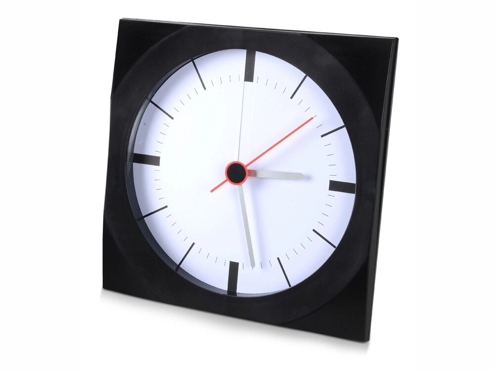 Часы настенные Аптон, черный от компании ТОО VEER Company Group / Одежда и сувениры с логотипом - фото 1