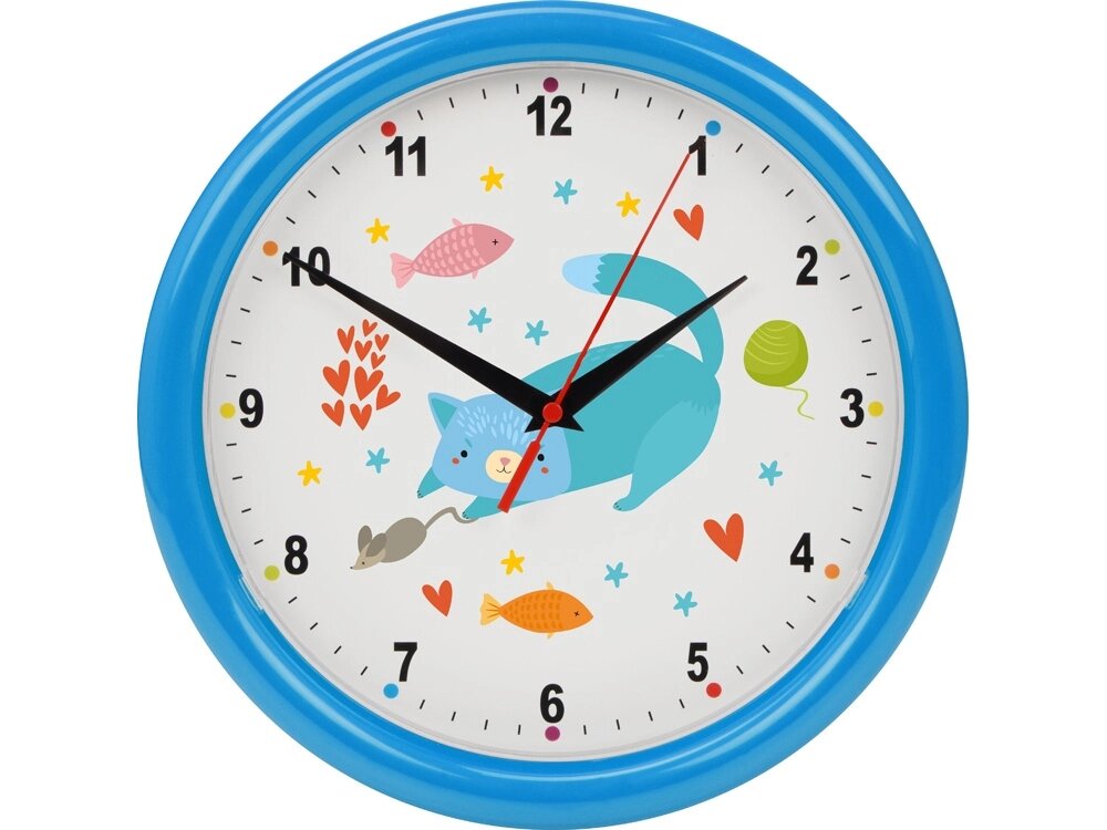 Часы настенные разборные Idea, голубой от компании ТОО VEER Company Group / Одежда и сувениры с логотипом - фото 1