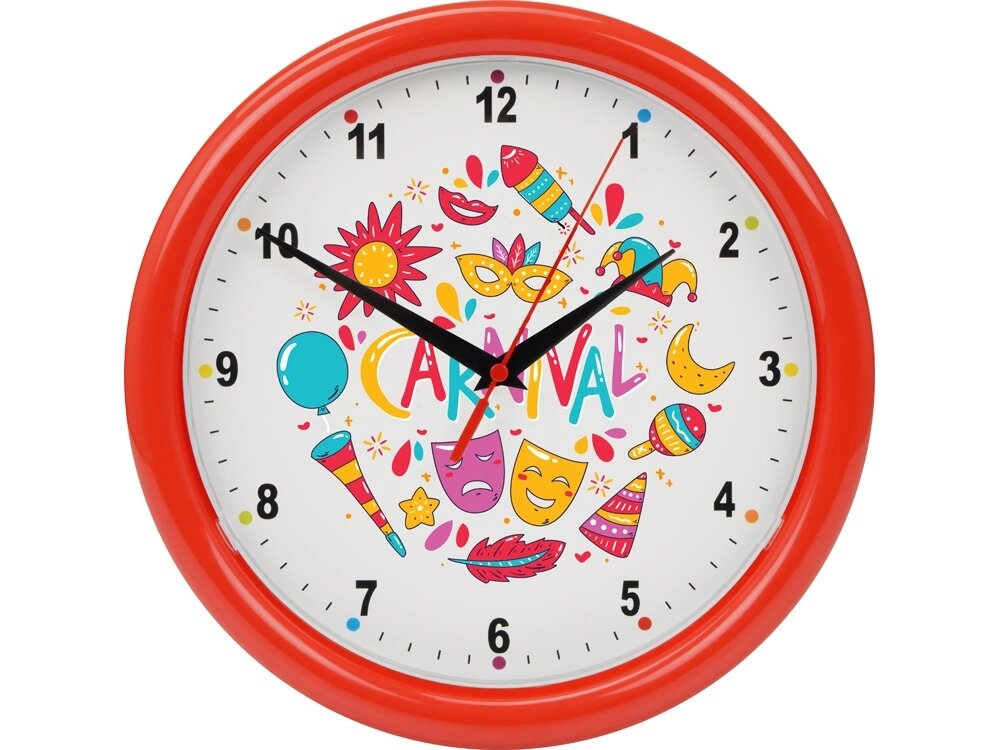 Часы настенные разборные Idea, красный от компании ТОО VEER Company Group / Одежда и сувениры с логотипом - фото 1