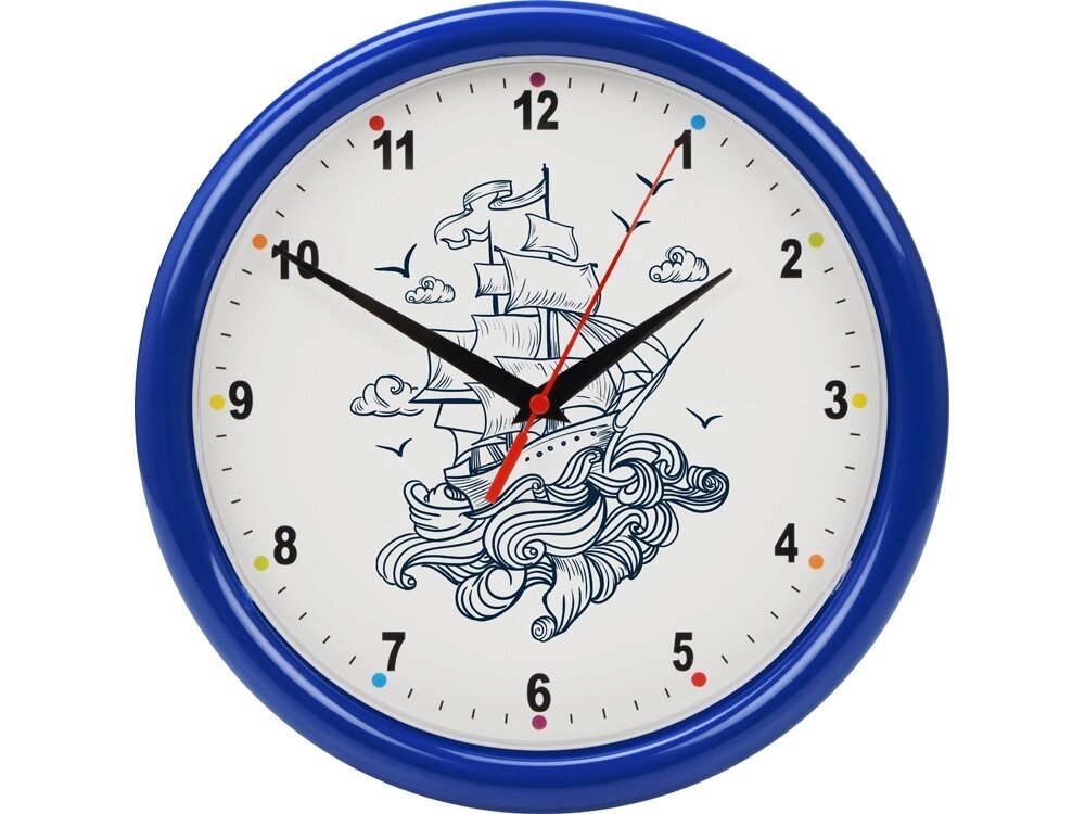 Часы настенные разборные Idea, синий от компании ТОО VEER Company Group / Одежда и сувениры с логотипом - фото 1