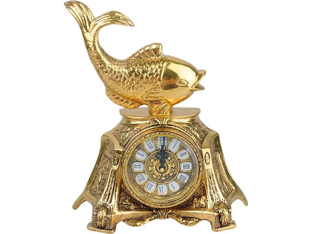 Часы настольные Три желания, золотистый от компании ТОО VEER Company Group / Одежда и сувениры с логотипом - фото 1