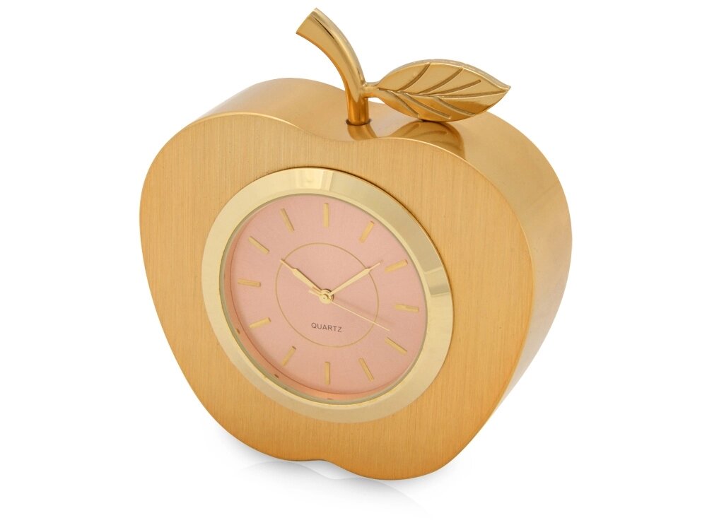 Часы настольные Золотое яблоко, золотистый от компании ТОО VEER Company Group / Одежда и сувениры с логотипом - фото 1