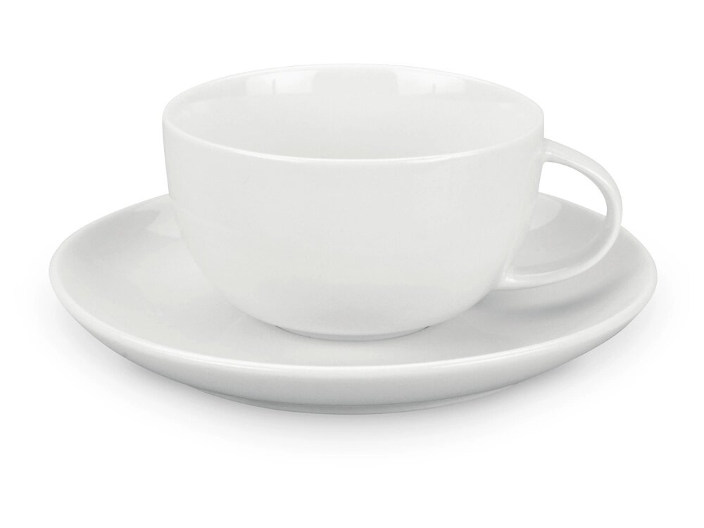 Чайная пара: чашка на 160 мл с блюдцем от компании ТОО VEER Company Group / Одежда и сувениры с логотипом - фото 1