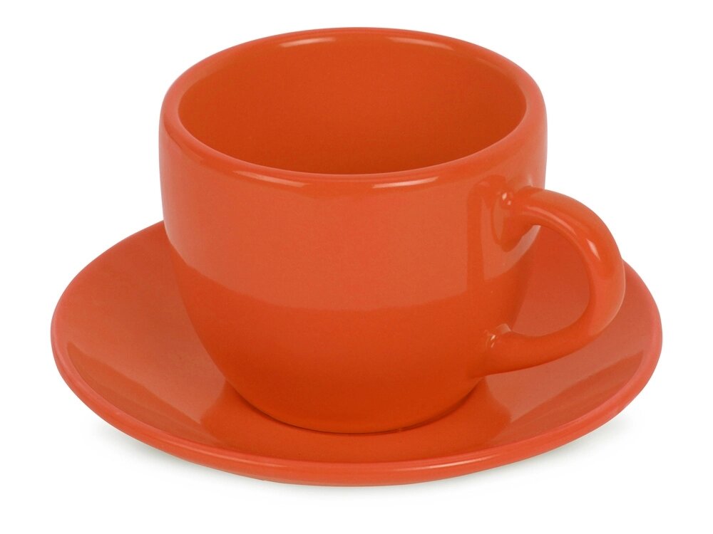 Чайная пара Melissa керамическая, оранжевый (Р) от компании ТОО VEER Company Group / Одежда и сувениры с логотипом - фото 1