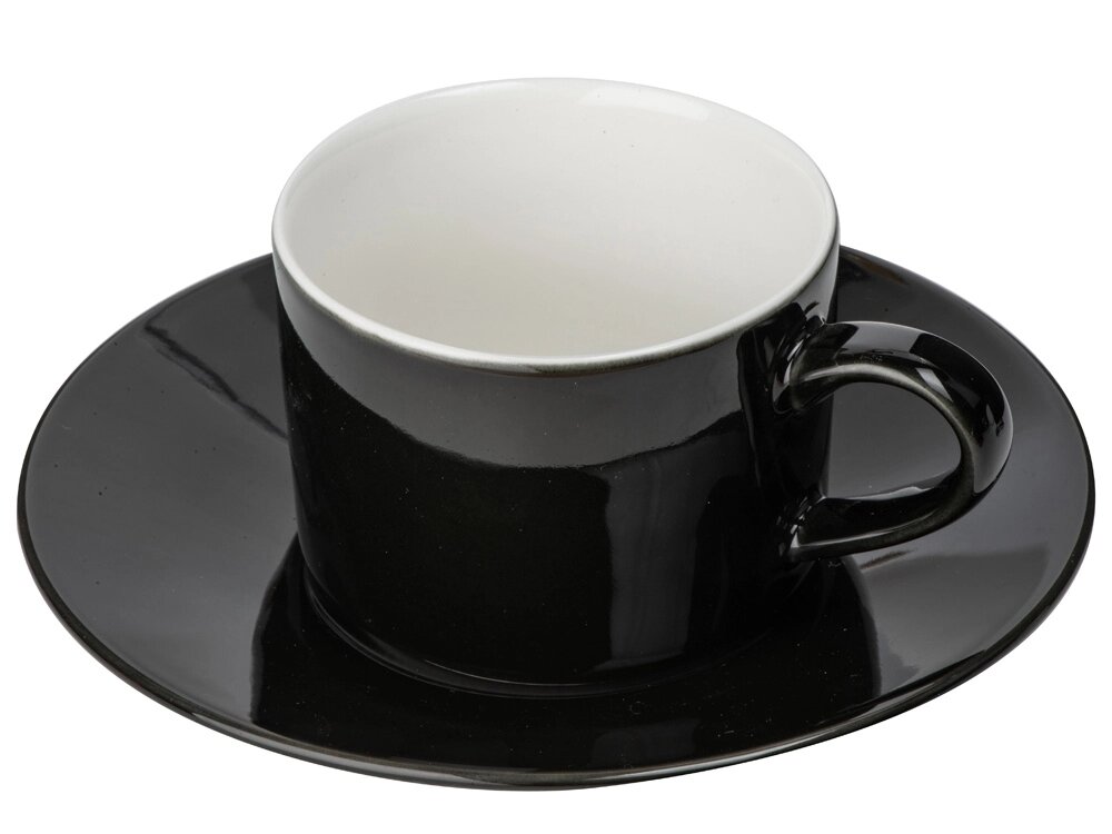 Чайная пара прямой формы Phyto, 250мл, черный от компании ТОО VEER Company Group / Одежда и сувениры с логотипом - фото 1