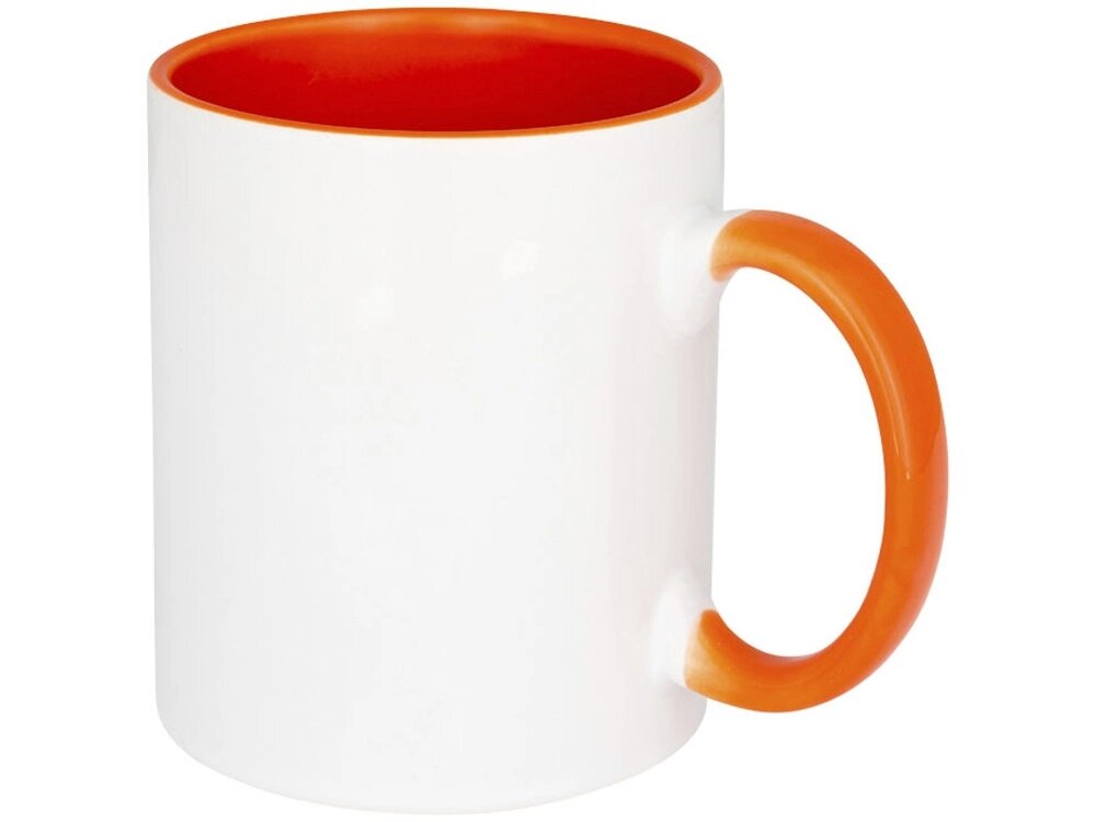 Цветная кружка Pix для сублимации, белый/оранжевый от компании ТОО VEER Company Group / Одежда и сувениры с логотипом - фото 1