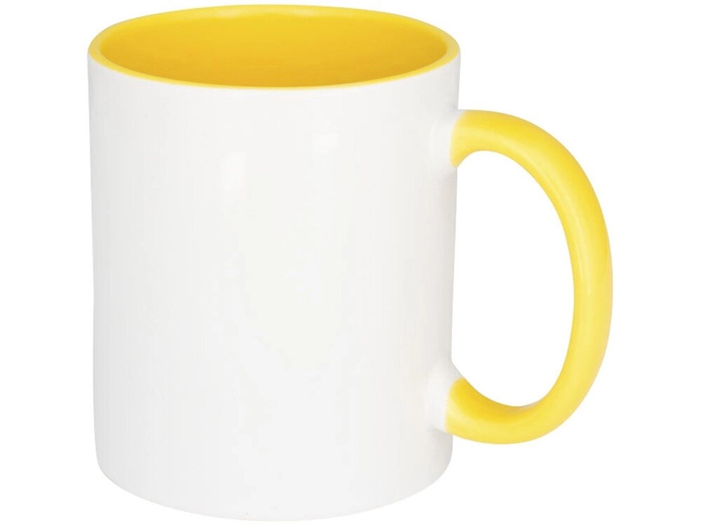 Цветная кружка Pix для сублимации, белый/желтый от компании ТОО VEER Company Group / Одежда и сувениры с логотипом - фото 1